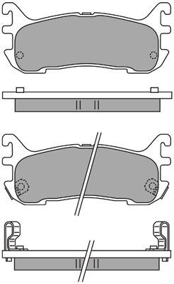 AISIN Piduriklotsi komplekt,ketaspidur ASN-2165