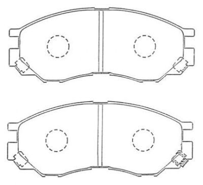 AISIN Piduriklotsi komplekt,ketaspidur ASN-255