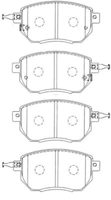 AISIN Piduriklotsi komplekt,ketaspidur B1N079