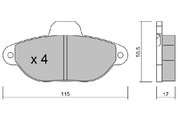 AISIN Piduriklotsi komplekt,ketaspidur BPFI-1006