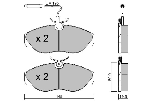 AISIN Комплект тормозных колодок, дисковый тормоз BPFI-1011