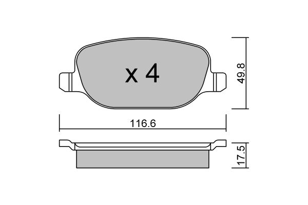 AISIN Piduriklotsi komplekt,ketaspidur BPFI-2006