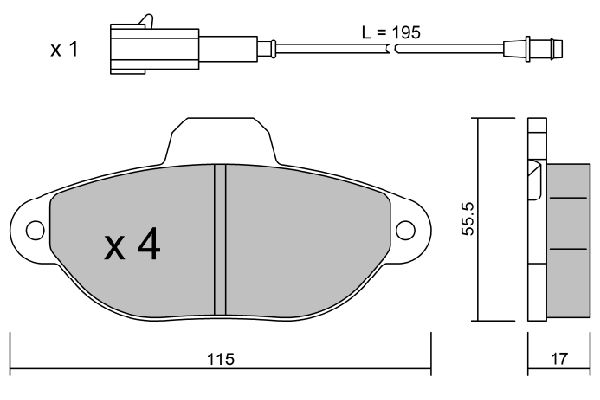 AISIN Piduriklotsi komplekt,ketaspidur BPFO-1001