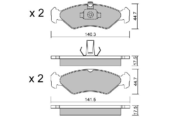 AISIN Piduriklotsi komplekt,ketaspidur BPFO-1011