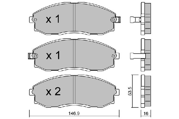 AISIN Комплект тормозных колодок, дисковый тормоз BPHY-1902