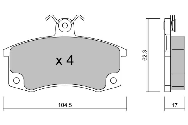 AISIN Комплект тормозных колодок, дисковый тормоз BPLA-1001