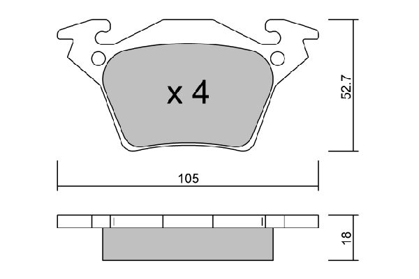 AISIN Комплект тормозных колодок, дисковый тормоз BPMB-2008