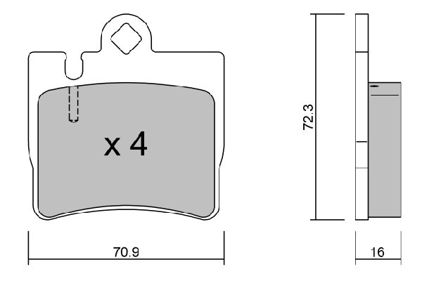 AISIN Piduriklotsi komplekt,ketaspidur BPMB-2010