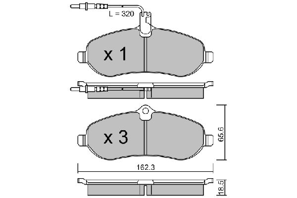 AISIN Комплект тормозных колодок, дисковый тормоз BPPE-1010