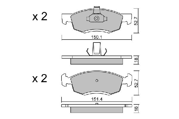 AISIN Комплект тормозных колодок, дисковый тормоз BPRE-1012