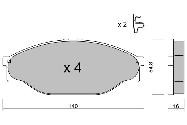 AISIN Комплект тормозных колодок, дисковый тормоз BPTO-1913