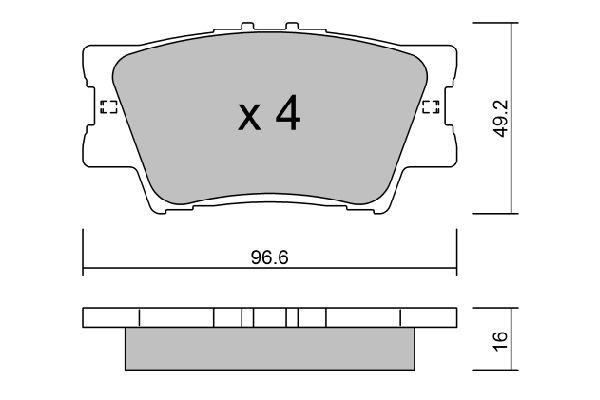 AISIN Комплект тормозных колодок, дисковый тормоз BPTO-2007