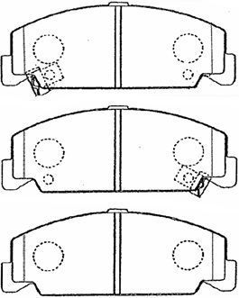 AISIN Комплект тормозных колодок, дисковый тормоз C1N036