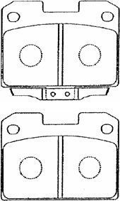 AISIN Комплект тормозных колодок, дисковый тормоз D2N012
