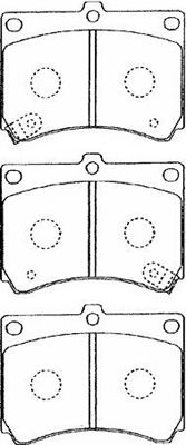 AISIN Комплект тормозных колодок, дисковый тормоз E1N016