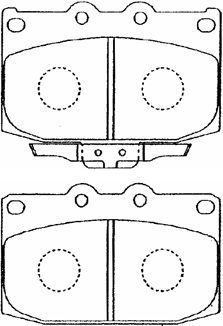 AISIN Комплект тормозных колодок, дисковый тормоз E1N019