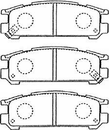 AISIN Комплект тормозных колодок, дисковый тормоз F2N012