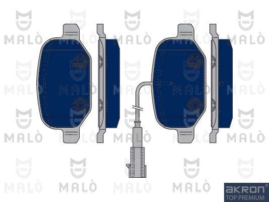 AKRON-MALÒ Комплект тормозных колодок, дисковый тормоз 1050002