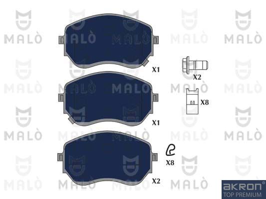 AKRON-MALÒ Комплект тормозных колодок, дисковый тормоз 1051347