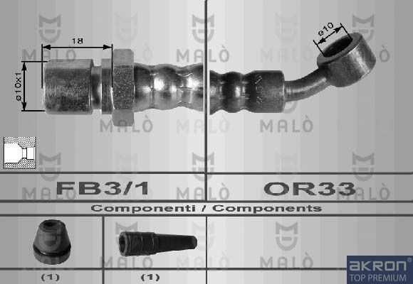 AKRON-MALÒ Тормозной шланг 80013