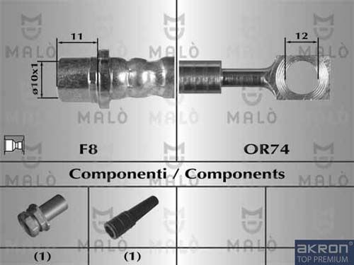 AKRON-MALÒ Тормозной шланг 80340