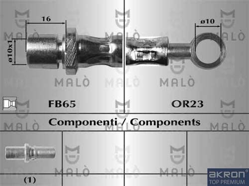AKRON-MALÒ Тормозной шланг 80398