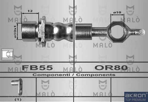 AKRON-MALÒ Тормозной шланг 80407