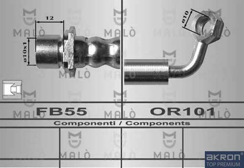 AKRON-MALÒ Тормозной шланг 80617