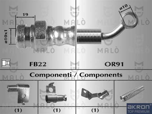 AKRON-MALÒ Тормозной шланг 80629