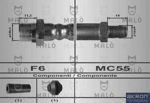 AKRON-MALÒ Тормозной шланг 80635