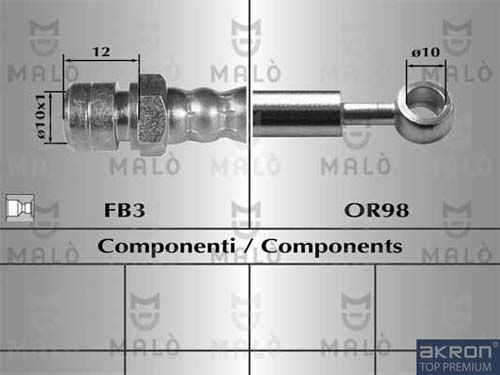 AKRON-MALÒ Тормозной шланг 80638