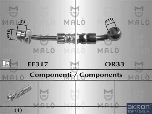 AKRON-MALÒ Тормозной шланг 80670