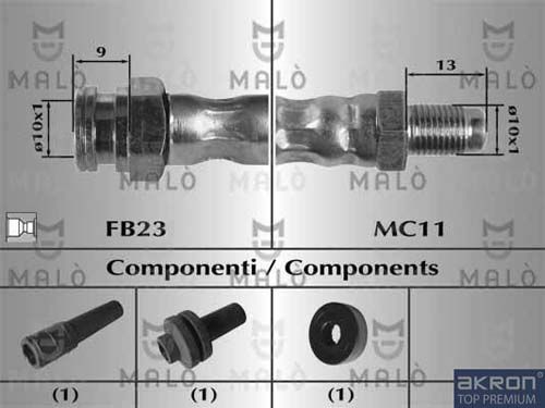 AKRON-MALÒ Тормозной шланг 80718