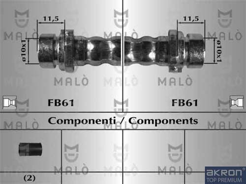 AKRON-MALÒ Тормозной шланг 80752