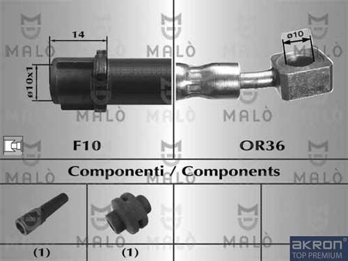 AKRON-MALÒ Тормозной шланг 80829