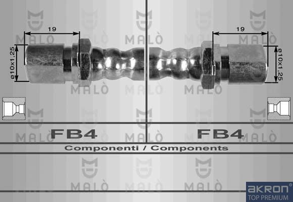 AKRON-MALÒ Тормозной шланг 8086