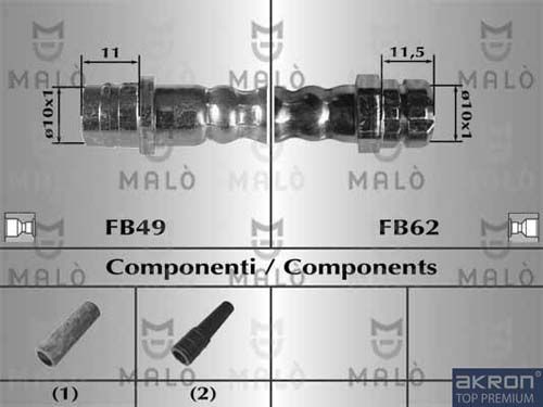 AKRON-MALÒ Тормозной шланг 81012