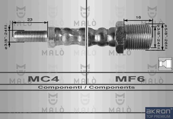 AKRON-MALÒ Тормозной шланг 8455