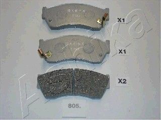 ASHIKA Комплект тормозных колодок, дисковый тормоз 50-08-805