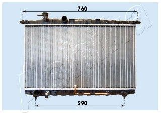 ASHIKA Radiaator,mootorijahutus RDA283094