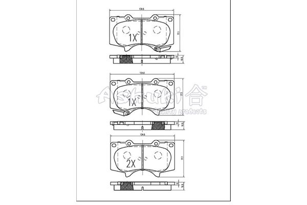 ASHUKI Комплект тормозных колодок, дисковый тормоз 1080-9012