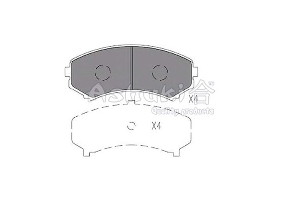 ASHUKI Комплект тормозных колодок, дисковый тормоз 1080-9305