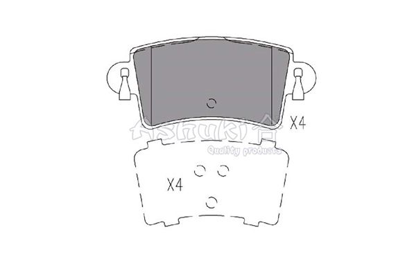 ASHUKI Комплект тормозных колодок, дисковый тормоз 1083-6401
