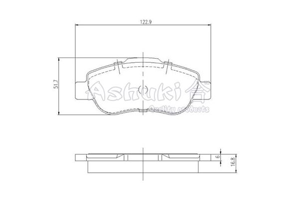 ASHUKI Комплект тормозных колодок, дисковый тормоз 1083-7501