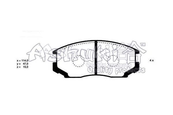 ASHUKI Комплект тормозных колодок, дисковый тормоз C003-04