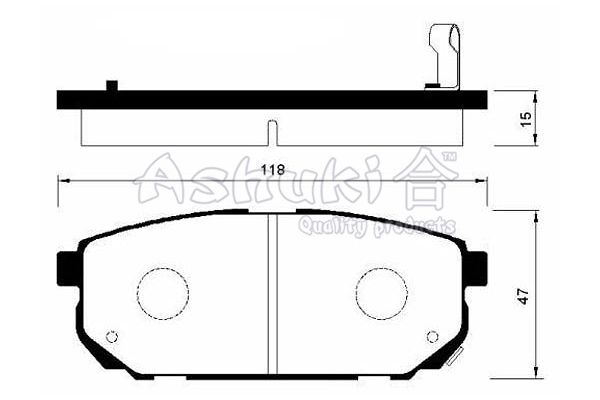 ASHUKI Комплект тормозных колодок, дисковый тормоз I042-20