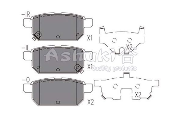 ASHUKI Комплект тормозных колодок, дисковый тормоз K012-27