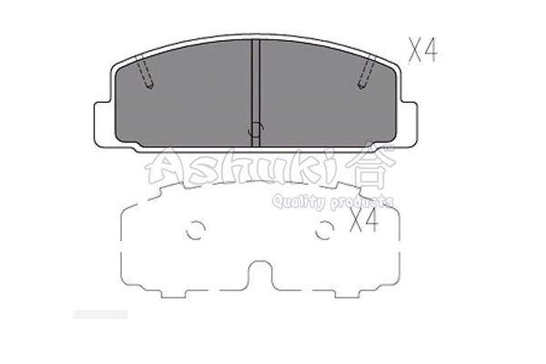 ASHUKI Комплект тормозных колодок, дисковый тормоз M075-06