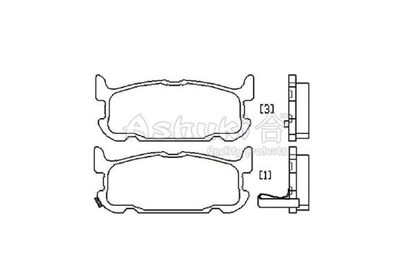 ASHUKI Комплект тормозных колодок, дисковый тормоз M075-10