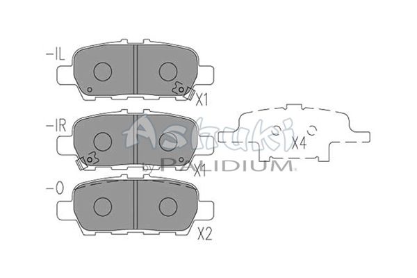 ASHUKI Комплект тормозных колодок, дисковый тормоз N009-96